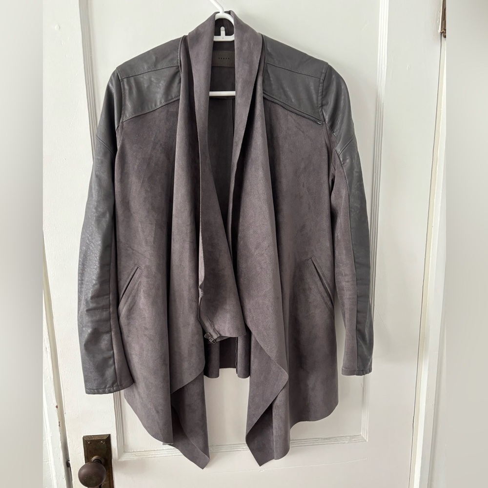 BlankNYC Women's Gray Drape Jacket